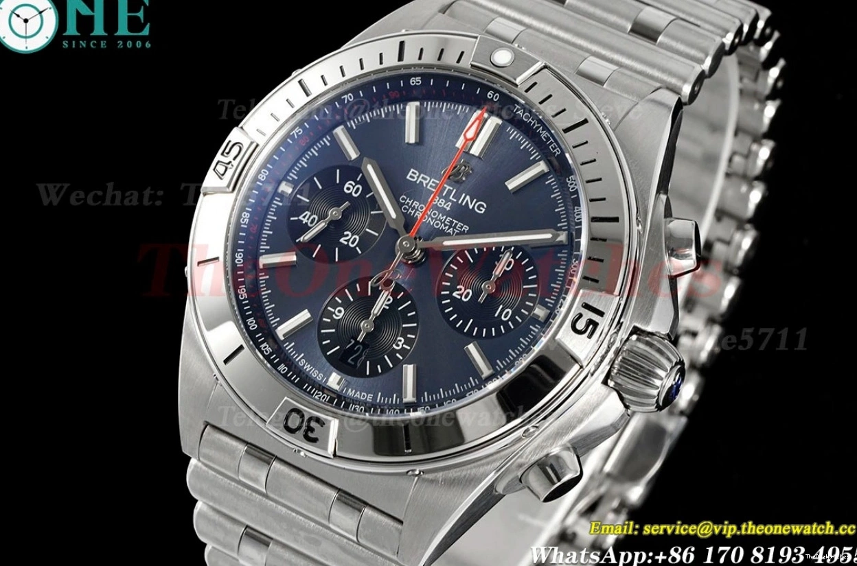 TF A7750 SS Stk B01 Chronomat Blue 42MM SS 0203
